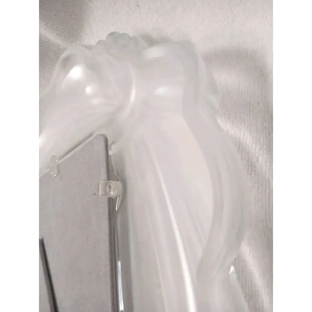 LARGE MIKASA 15x14‎ CRYSTAL BOW Frame for 7x9 Picture Wedding Regency Frosted